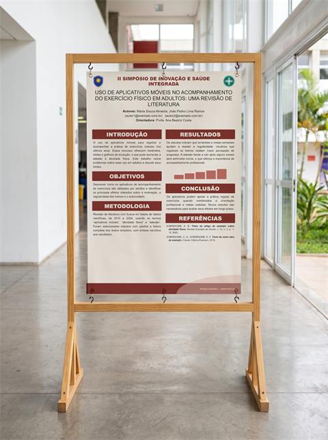 Banner acadêmico (modelo com dados fictícios)